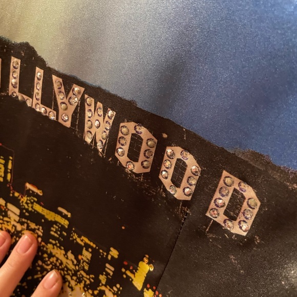 Western Show Shirt with sheer sleeves, Size Small - Picture 4 of 4